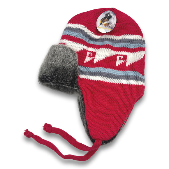 Pink Peruvian Beanie Trooper Trapper Faux Fur Winter Snowboard Hat With Tassels - Picture 1 of 7